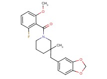 3-(1,3-benzodioxol-5-ylmethyl)-1-(2-fluoro-6-methoxybenzoyl)-3-methylpiperidine