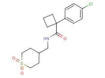 1-(4-chlorophenyl)-N-[(1,1-dioxidotetrahydro-2H-thiopyran-4-yl)methyl]cyclobutanecarboxamide