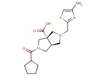 (3aS*,6aS*)-2-(cyclopentylcarbonyl)-5-[(4-methyl-1,3-thiazol-2-yl)methyl]hexahydropyrrolo[3,4-c]pyrrole-3a(1H)-carboxylic acid