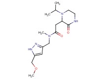 2-(1-isopropyl-3-oxopiperazin-2-yl)-N-{[5-(methoxymethyl)-1H-pyrazol-3-yl]methyl}-N-methylacetamide