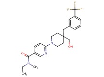 N-ethyl-6-{4-(hydroxymethyl)-4-[3-(trifluoromethyl)benzyl]piperidin-1-yl}-N-methylnicotinamide