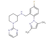 N-[2-(3,5-dimethyl-1H-pyrazol-1-yl)-5-fluorobenzyl]-1-(2-pyrimidinyl)-3-piperidinamine