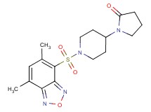 1-{1-[(5,7-dimethyl-2,1,3-benzoxadiazol-4-yl)sulfonyl]piperidin-4-yl}pyrrolidin-2-one
