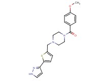 1-(4-methoxybenzoyl)-4-{[5-(1H-pyrazol-3-yl)-2-thienyl]methyl}piperazine