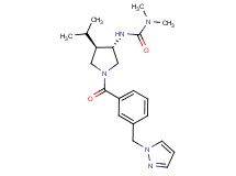 N'-{(3S*,4R*)-4-isopropyl-1-[3-(1H-pyrazol-1-ylmethyl)benzoyl]-3-pyrrolidinyl}-N,N-dimethylurea