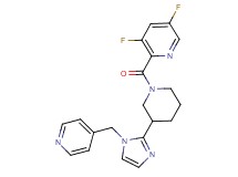 3,5-difluoro-2-({3-[1-(pyridin-4-ylmethyl)-1H-imidazol-2-yl]piperidin-1-yl}carbonyl)pyridine