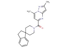 1'-[(2,7-dimethylpyrazolo[1,5-a]pyrimidin-5-yl)carbonyl]-2,3-dihydrospiro[indene-1,4'-piperidine]