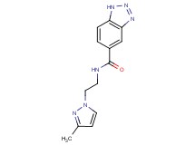 N-[2-(3-methyl-1H-pyrazol-1-yl)ethyl]-1H-1,2,3-benzotriazole-5-carboxamide
