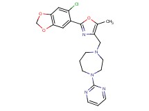 1-{[2-(6-chloro-1,3-benzodioxol-5-yl)-5-methyl-1,3-oxazol-4-yl]methyl}-4-(2-pyrimidinyl)-1,4-diazepane