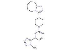 3-{1-[4-(1-methyl-1H-1,2,4-triazol-5-yl)pyrimidin-2-yl]piperidin-4-yl}-6,7,8,9-tetrahydro-5H-[1,2,4]triazolo[4,3-a]azepine
