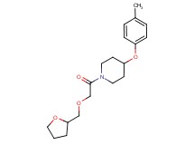 4-(4-methylphenoxy)-1-[(tetrahydro-2-furanylmethoxy)acetyl]piperidine