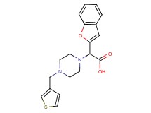 1-benzofuran-2-yl[4-(3-thienylmethyl)piperazin-1-yl]acetic acid
