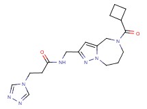 N-{[5-(cyclobutylcarbonyl)-5,6,7,8-tetrahydro-4H-pyrazolo[1,5-a][1,4]diazepin-2-yl]methyl}-3-(4H-1,2,4-triazol-4-yl)propanamide