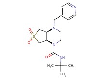 (4aS*,7aR*)-N-(tert-butyl)-4-(4-pyridinylmethyl)hexahydrothieno[3,4-b]pyrazine-1(2H)-carboxamide 6,6-dioxide