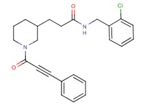 N-(2-chlorobenzyl)-3-[1-(3-phenyl-2-propynoyl)-3-piperidinyl]propanamide