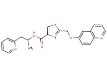 N-[1-methyl-2-(2-pyridinyl)ethyl]-2-[(6-quinolinyloxy)methyl]-1,3-oxazole-4-carboxamide
