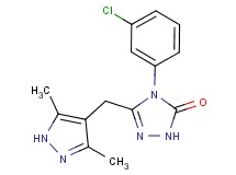 4-(3-chlorophenyl)-5-[(3,5-dimethyl-1H-pyrazol-4-yl)methyl]-2,4-dihydro-3H-1,2,4-triazol-3-one