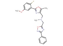 1-[2-(2-fluoro-5-methoxyphenyl)-5-methyl-1,3-oxazol-4-yl]-N-methyl-N-[(3-phenyl-1,2,4-oxadiazol-5-yl)methyl]methanamine