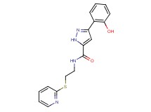 3-(2-hydroxyphenyl)-N-[2-(2-pyridinylthio)ethyl]-1H-pyrazole-5-carboxamide
