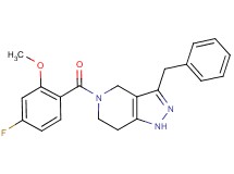 3-benzyl-5-(4-fluoro-2-methoxybenzoyl)-4,5,6,7-tetrahydro-1H-pyrazolo[4,3-c]pyridine