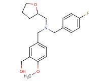 (5-{[(4-fluorobenzyl)(tetrahydrofuran-2-ylmethyl)amino]methyl}-2-methoxyphenyl)methanol