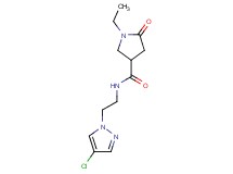 N-[2-(4-chloro-1H-pyrazol-1-yl)ethyl]-1-ethyl-5-oxo-3-pyrrolidinecarboxamide
