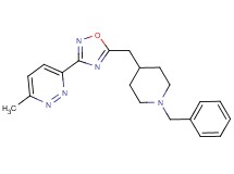 3-{5-[(1-benzyl-4-piperidinyl)methyl]-1,2,4-oxadiazol-3-yl}-6-methylpyridazine