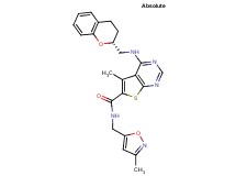 4-{[(2R)-3,4-dihydro-2H-chromen-2-ylmethyl]amino}-5-methyl-N-[(3-methyl-5-isoxazolyl)methyl]thieno[2,3-d]pyrimidine-6-carboxamide