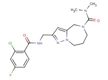 2-{[(2-chloro-4-fluorobenzoyl)amino]methyl}-N,N-dimethyl-7,8-dihydro-4H-pyrazolo[1,5-a][1,4]diazepine-5(6H)-carboxamide