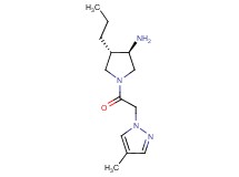 (3R*,4S*)-1-[(4-methyl-1H-pyrazol-1-yl)acetyl]-4-propyl-3-pyrrolidinamine