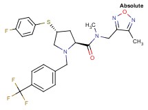 (4R)-4-[(4-fluorophenyl)thio]-N-methyl-N-[(4-methyl-1,2,5-oxadiazol-3-yl)methyl]-1-[4-(trifluoromethyl)benzyl]-L-prolinamide