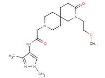 N-(1,3-dimethyl-1H-pyrazol-4-yl)-2-[2-(2-methoxyethyl)-3-oxo-2,9-diazaspiro[5.5]undec-9-yl]acetamide