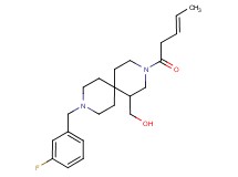 {9-(3-fluorobenzyl)-3-[(3E)-pent-3-enoyl]-3,9-diazaspiro[5.5]undec-1-yl}methanol