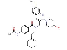 4-(acetylamino)-N-[2-(1-cyclohexen-1-yl)ethyl]-N-{[2-(4-hydroxy-1-piperidinyl)-7-(methylthio)-3-quinolinyl]methyl}benzamide
