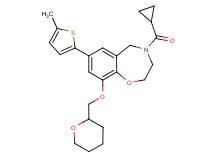 4-(cyclopropylcarbonyl)-7-(5-methyl-2-thienyl)-9-(tetrahydro-2H-pyran-2-ylmethoxy)-2,3,4,5-tetrahydro-1,4-benzoxazepine