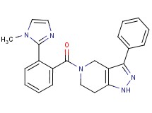 5-[2-(1-methyl-1H-imidazol-2-yl)benzoyl]-3-phenyl-4,5,6,7-tetrahydro-1H-pyrazolo[4,3-c]pyridine