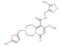 9-methoxy-3-[(5-methyl-2-furyl)methyl]-N-[(4-methyl-1,2,5-oxadiazol-3-yl)methyl]-7-oxo-1,2,3,4,5,7-hexahydropyrido[1,2-d][1,4]diazepine-10-carboxamide