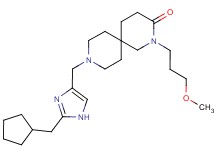 9-{[2-(cyclopentylmethyl)-1H-imidazol-4-yl]methyl}-2-(3-methoxypropyl)-2,9-diazaspiro[5.5]undecan-3-one