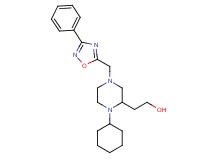 2-{1-cyclohexyl-4-[(3-phenyl-1,2,4-oxadiazol-5-yl)methyl]-2-piperazinyl}ethanol