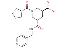 (3S*,5S*)-1-(cyclopentylcarbonyl)-5-{[(4-pyridinylmethyl)amino]carbonyl}-3-piperidinecarboxylic acid