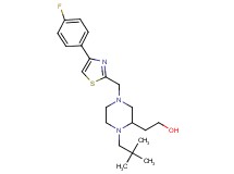 2-(1-(2,2-dimethylpropyl)-4-{[4-(4-fluorophenyl)-1,3-thiazol-2-yl]methyl}-2-piperazinyl)ethanol