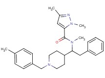 N,1,3-trimethyl-N-{1-[1-(4-methylbenzyl)-4-piperidinyl]-2-phenylethyl}-1H-pyrazole-5-carboxamide