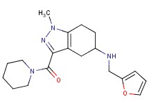 N-(2-furylmethyl)-1-methyl-3-(1-piperidinylcarbonyl)-4,5,6,7-tetrahydro-1H-indazol-5-amine
