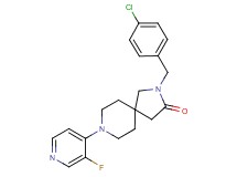 2-(4-chlorobenzyl)-8-(3-fluoro-4-pyridinyl)-2,8-diazaspiro[4.5]decan-3-one