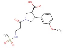 (3S*,4R*)-4-(3-methoxyphenyl)-1-[N-(methylsulfonyl)-beta-alanyl]pyrrolidine-3-carboxylic acid