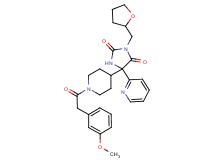 5-{1-[(3-methoxyphenyl)acetyl]-4-piperidinyl}-5-(2-pyridinyl)-3-(tetrahydro-2-furanylmethyl)-2,4-imidazolidinedione