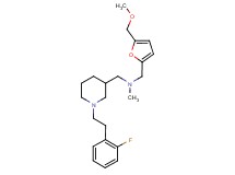 ({1-[2-(2-fluorophenyl)ethyl]-3-piperidinyl}methyl){[5-(methoxymethyl)-2-furyl]methyl}methylamine