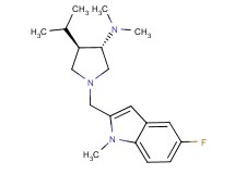 (3S*,4R*)-1-[(5-fluoro-1-methyl-1H-indol-2-yl)methyl]-4-isopropyl-N,N-dimethyl-3-pyrrolidinamine