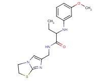 N-(2,3-dihydroimidazo[2,1-b][1,3]thiazol-6-ylmethyl)-2-[(3-methoxyphenyl)amino]butanamide