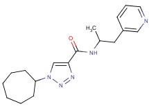 1-cycloheptyl-N-[1-methyl-2-(3-pyridinyl)ethyl]-1H-1,2,3-triazole-4-carboxamide